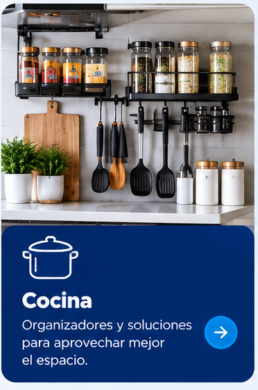 Cocina — organizadores y soluciones para aprovechar mejor el espacio